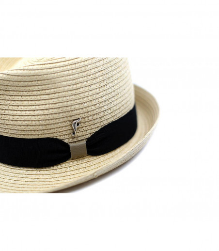 trilby paille beige